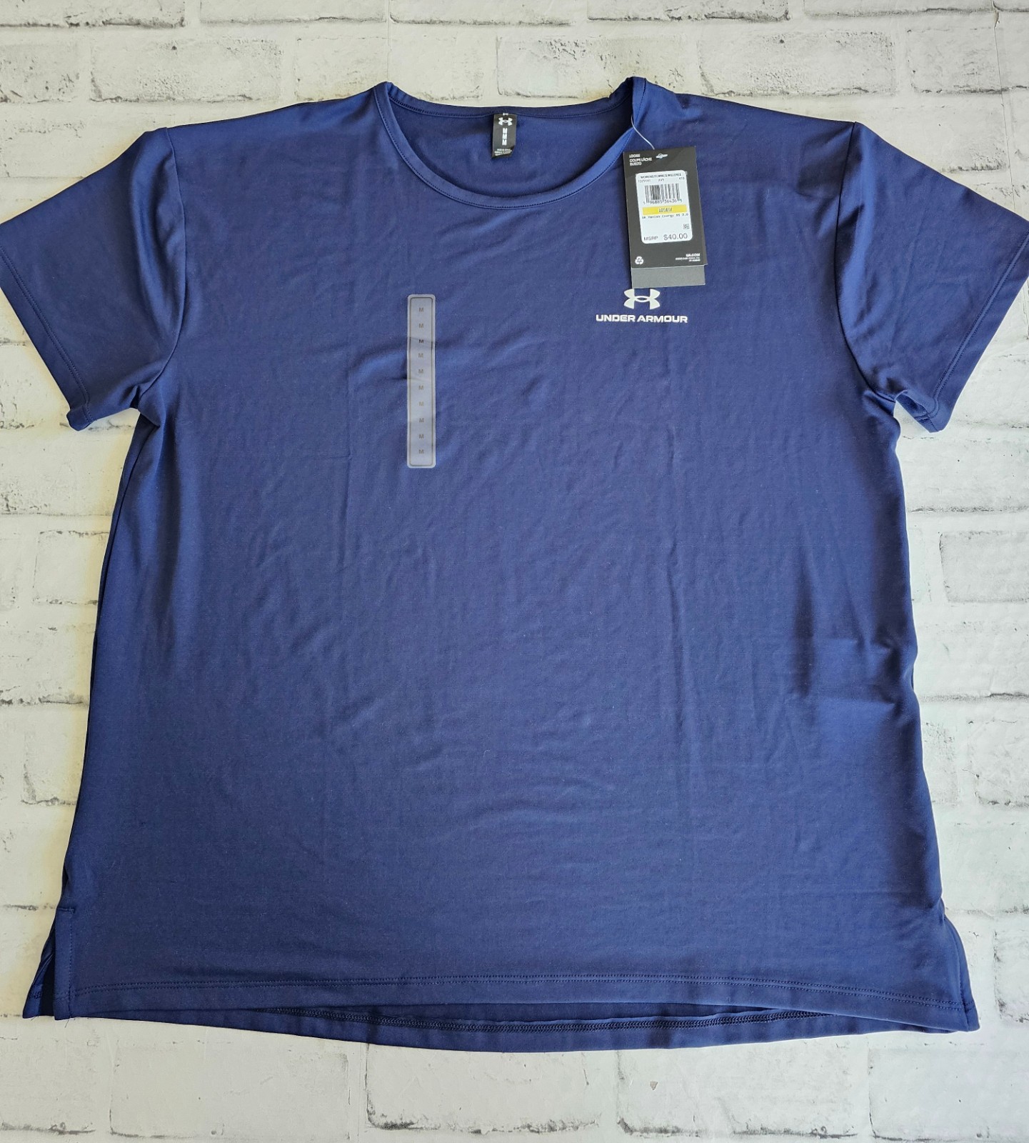 Women’s Size Medium Under Armour Rush Energy 2.0 Loose Fit T-shirt In Blue-NWT
