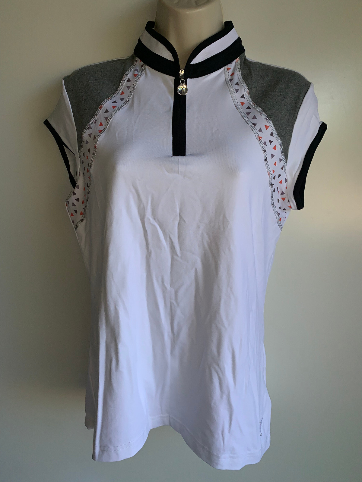 NWT GOLFINO 1/4 Zip Golf Top Women’s Size 10 White