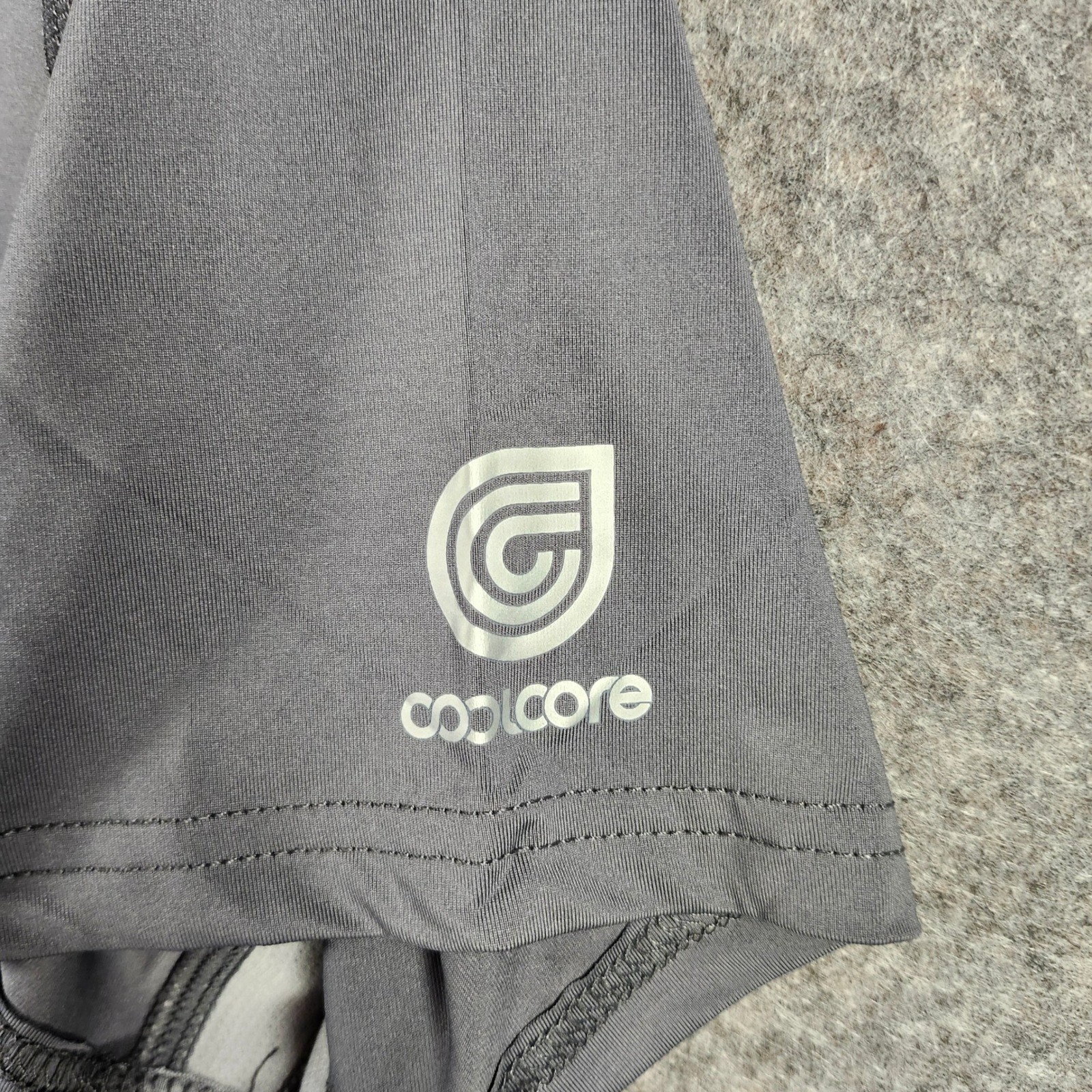 Coolcore Womens XL Basic V-Neck Tee Grey Cooling Athletic Shirt NWT Activewear
