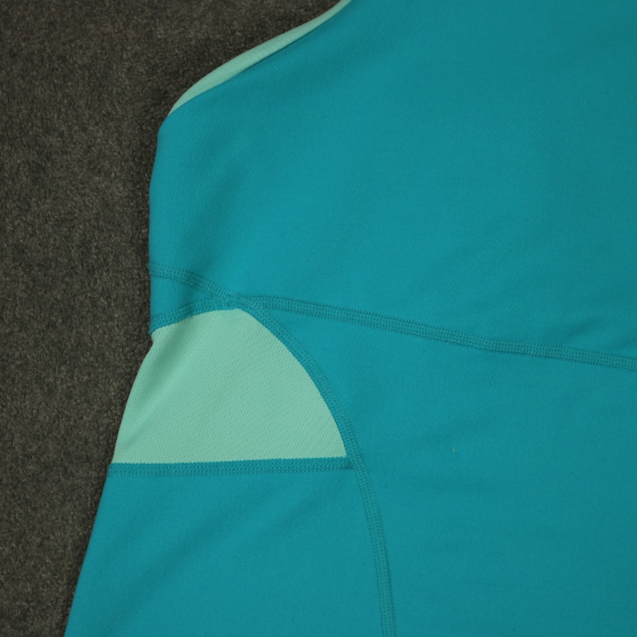 Lands End Athletic Performance Tank Top Racerback Built-in Bra Turquoise Blue XL
