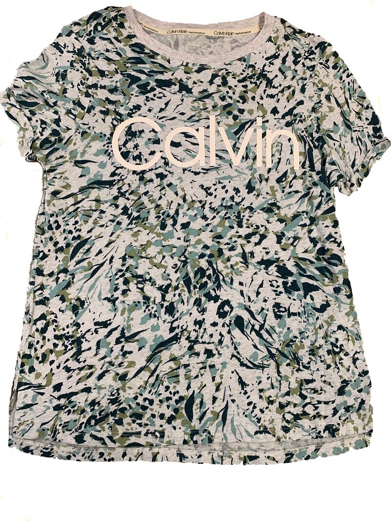 Calvin Klein Women’s Abstract Tee Performance Green/Multicolor