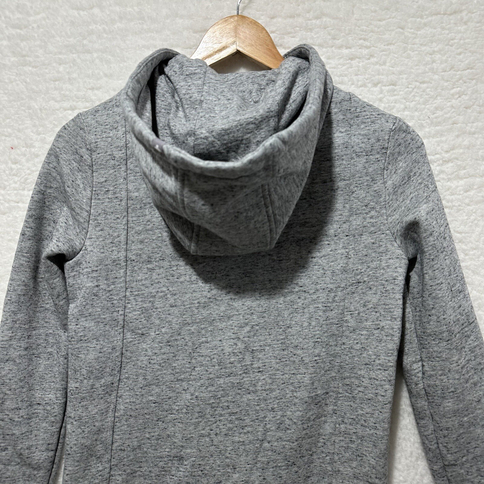 FIGS Essential Heather Gray Full Zip Hooded Sweatshirt Fleece Jacket Sz XXS EUC