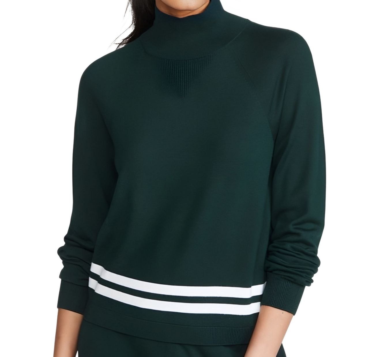 LNDR Women’s Dark Green Arctic Knit Long Sleeve Top #KN899 NWT