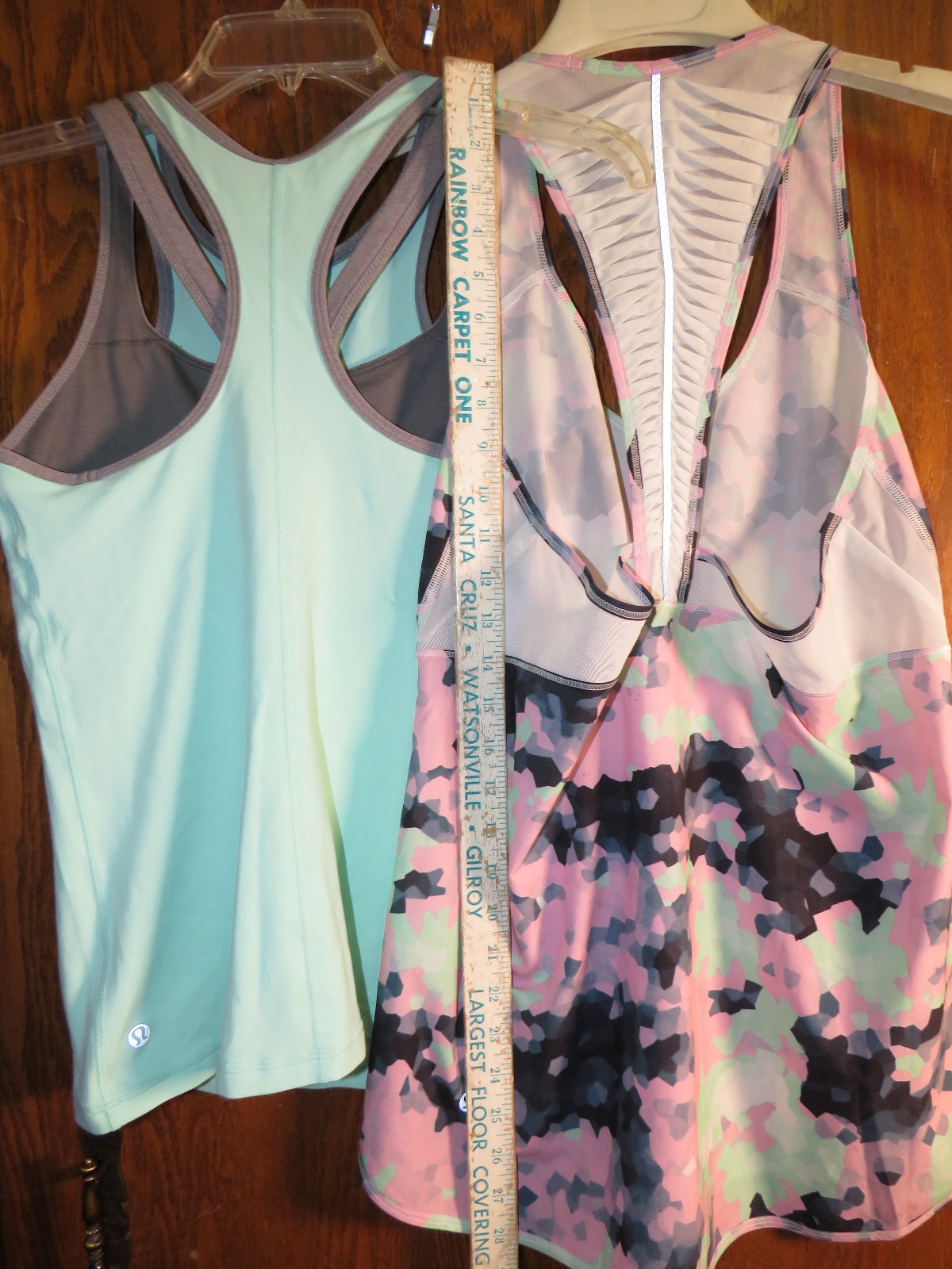 Lululemon 8 Inspiration Tank Toothpaste Aqua Heathered Slate Gray EUC! HTF!