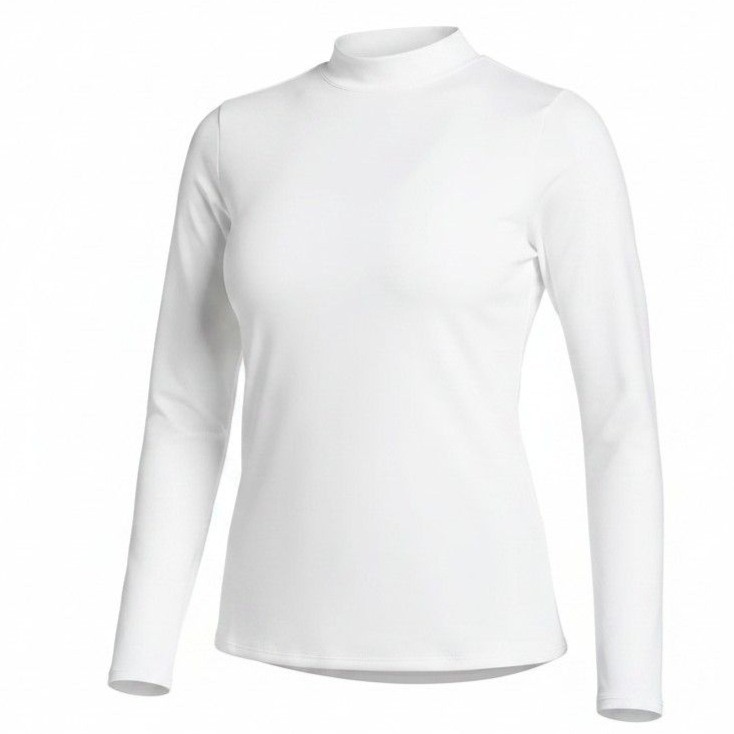 DSG Womens Small Cold Weather Compression Mock Neck Shirt White NEW Stretch