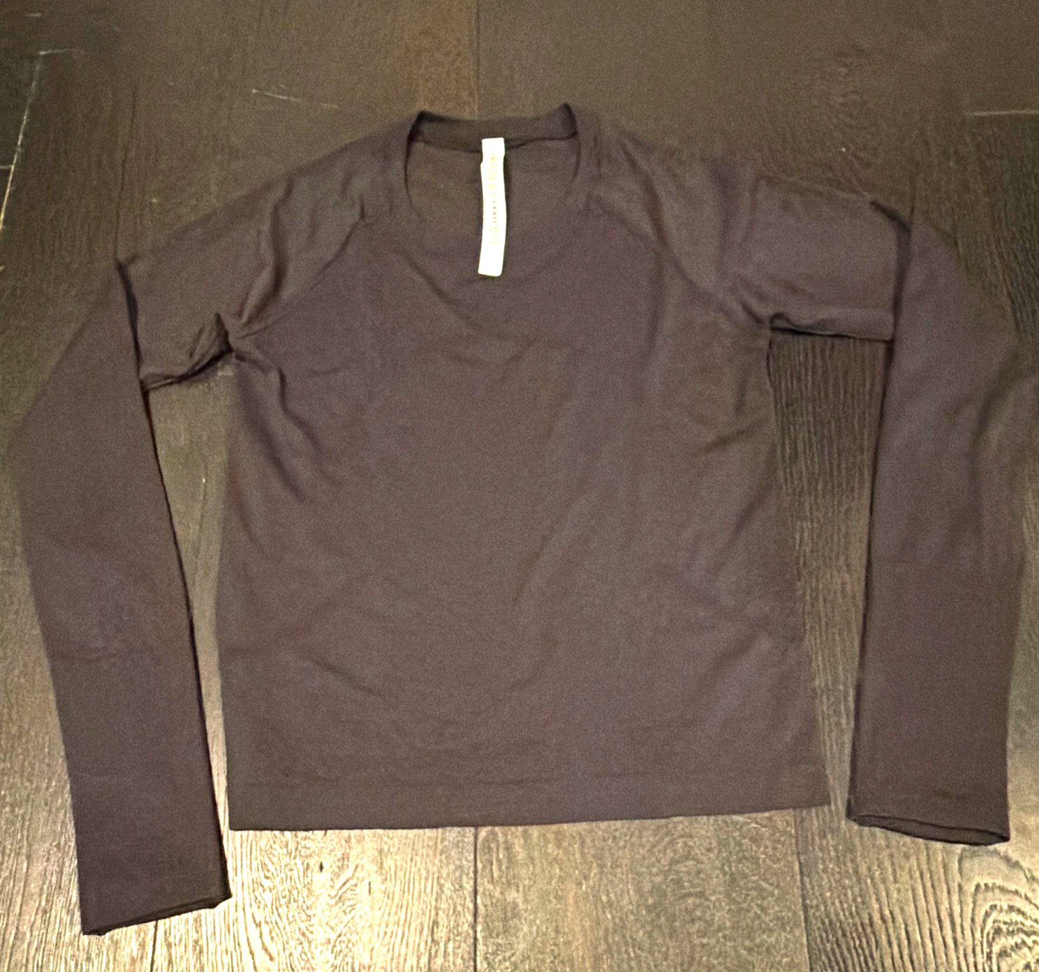 lululemon athletica Women’s Black Long Sleeve Crew Neck Stretch Knit Yoga Sz 6