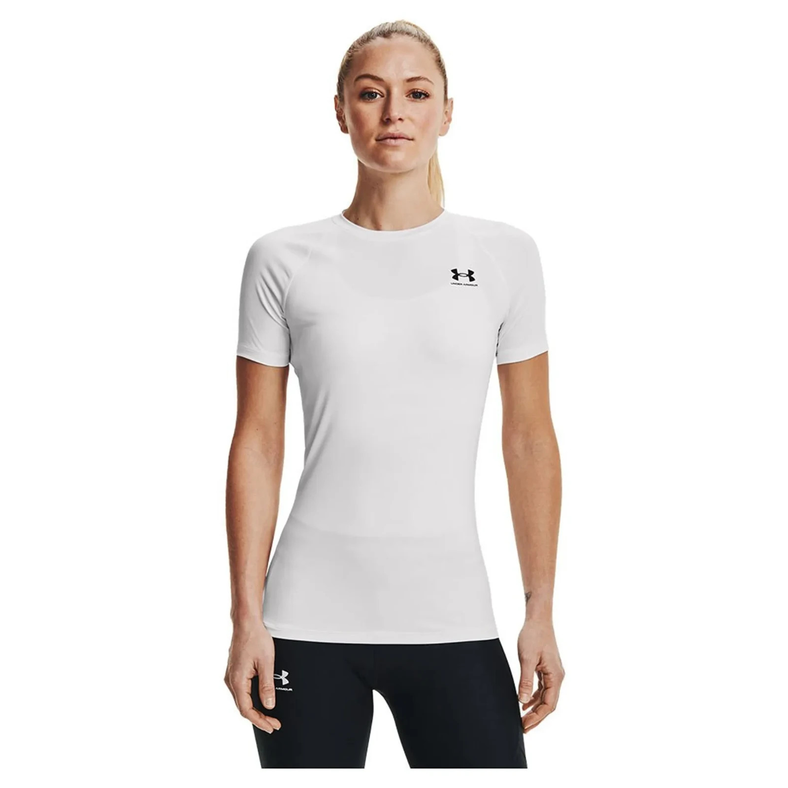Under Armour HeatGear® Women’s Compression Short Sleeve Shirt Size Large White