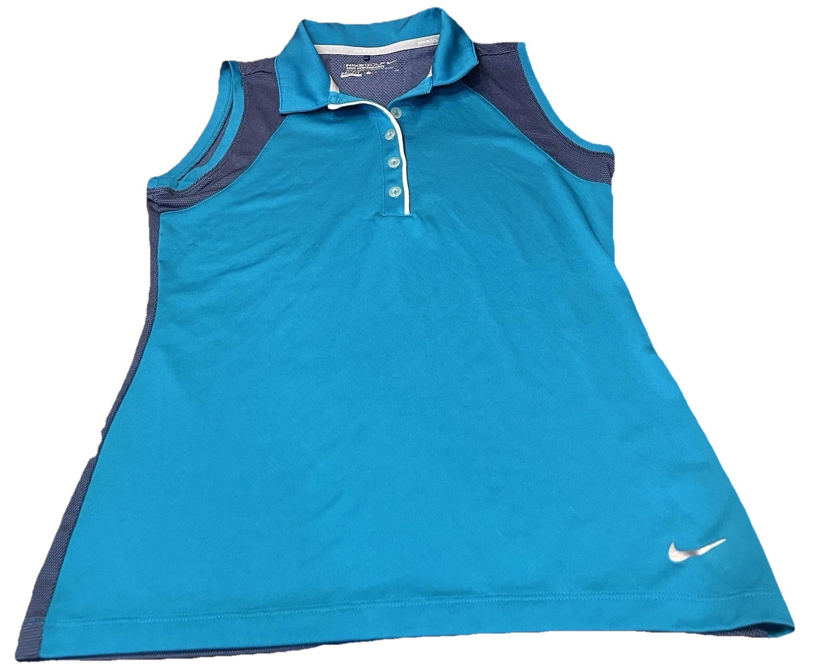 Nike Golf Women’s Tour Performance Dri-Fit Womens Teal Golf Polo Tank Top Sz S