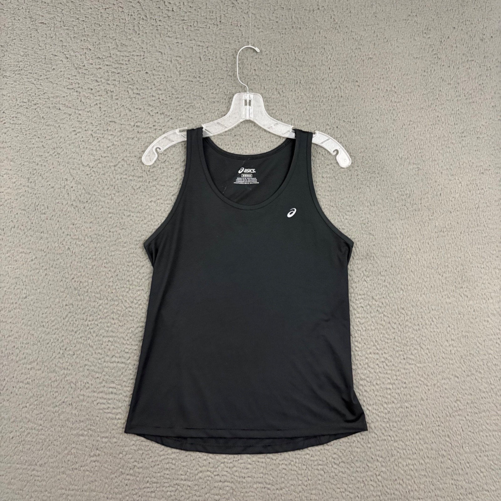 ASICS Tank Top Womens Medium Black Sleeveless Reflective Running Activewear Gym