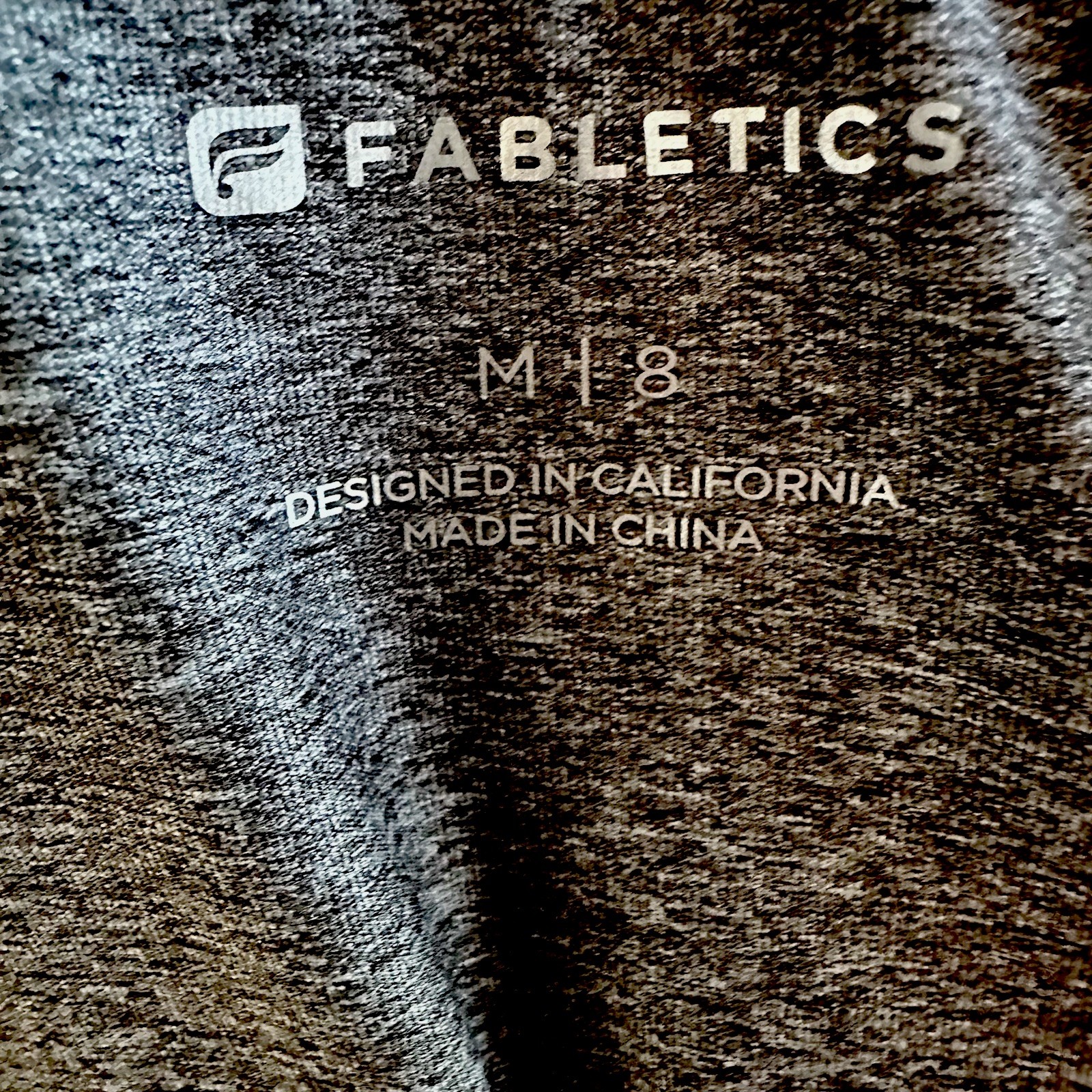 Fabletics Womens Shirt Medium Black Camo Long Sleeve Mesh Thumb Holes Athleisure