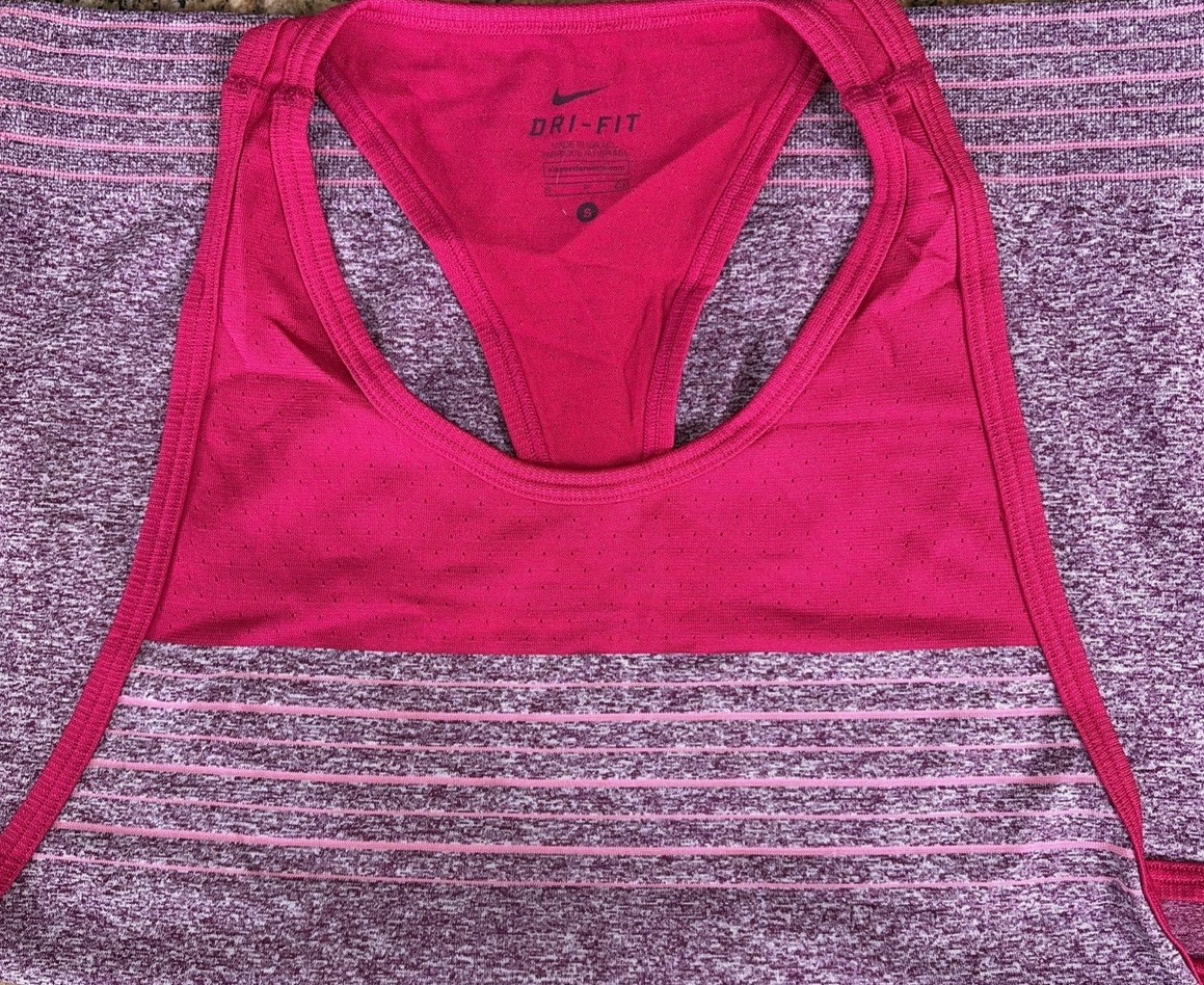 Nike Dry Dri Fit Training Tank Razor Back Pink and Purple Size S Women’s
