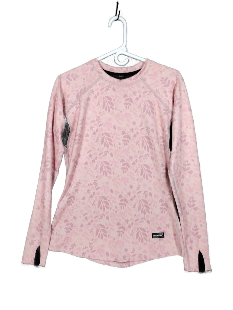 BlackStrap Women’s Base Layer Top M Pink Floral Ski Run Activewear USA Made