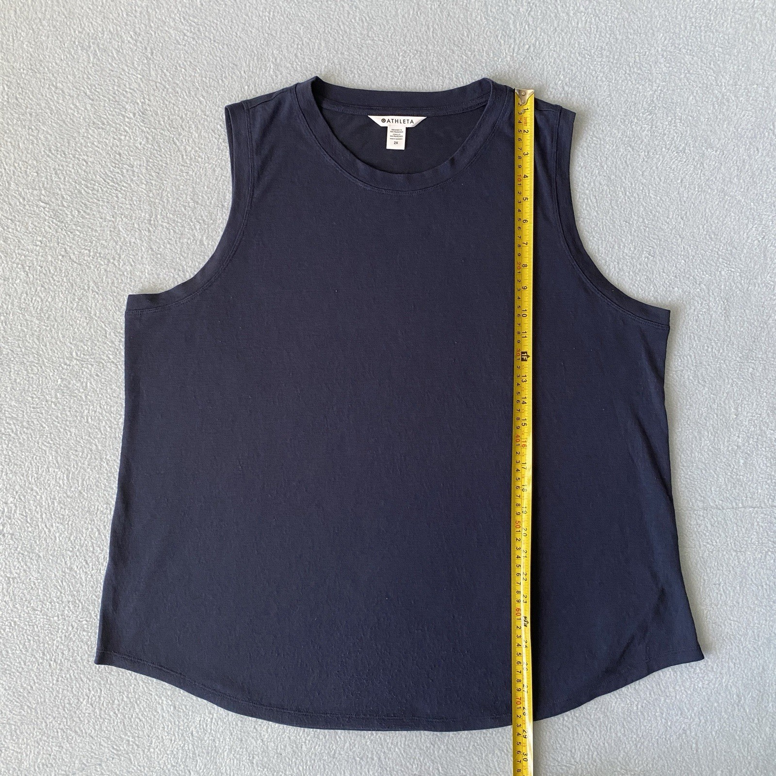 Athleta Size 2X Tank Navy Shell Blue