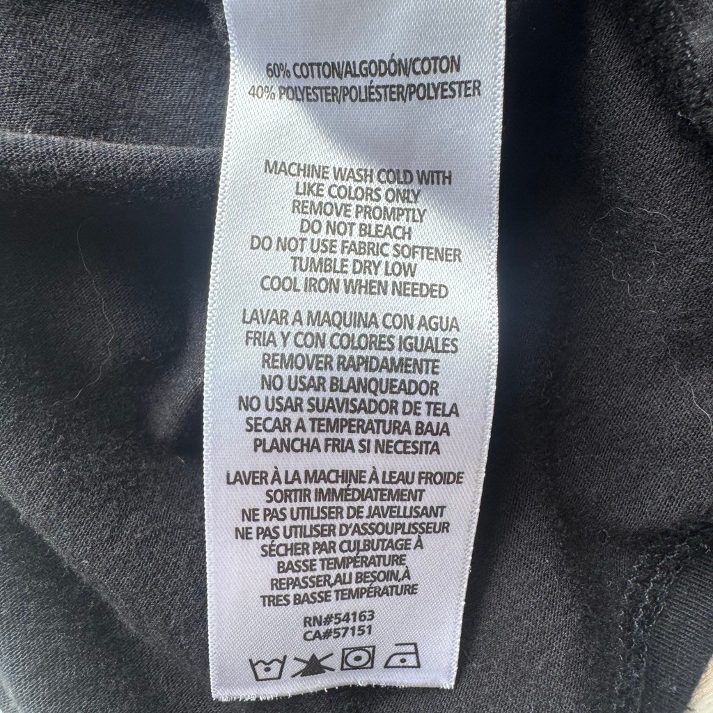 Calvin Klein Performance Black Logo Crop Long Sleeve Top | Size Large