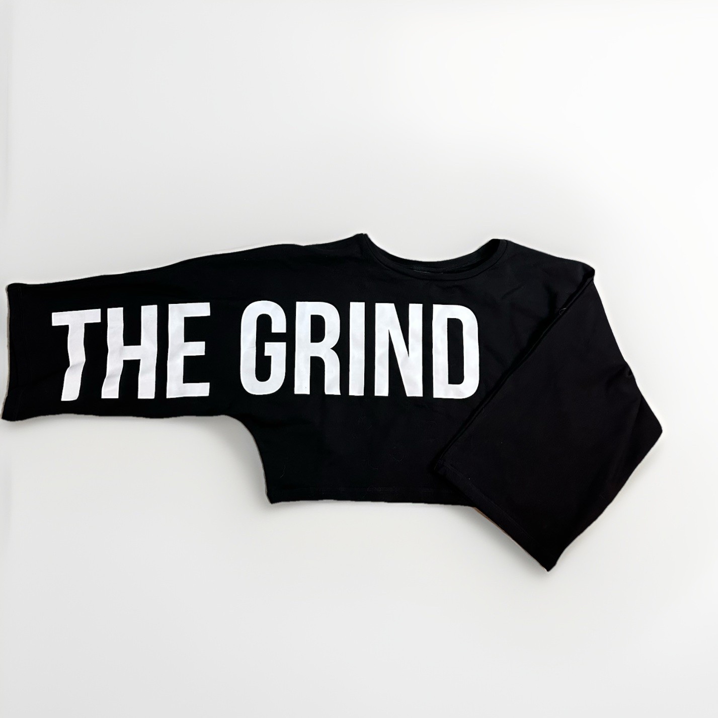 Understand The Grind Cropped Terry Workout Cover Up Top Black Norman Powell S