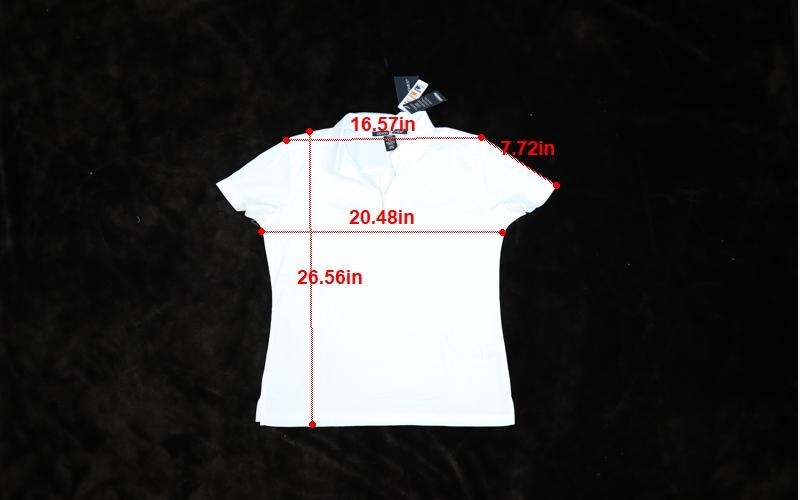 Devon Jones Womens White Moisture Wicking Performance Shirt V Neck Flat Collar M