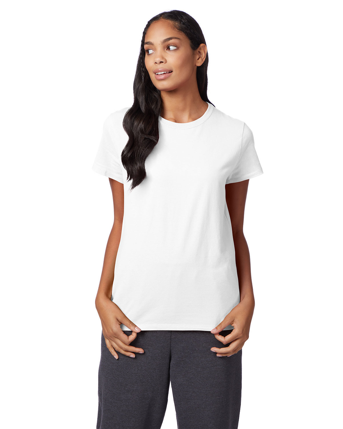 Hanes Ladies Perfect-T Stylish T Shirt Casual Plain T-Shirt – SL04