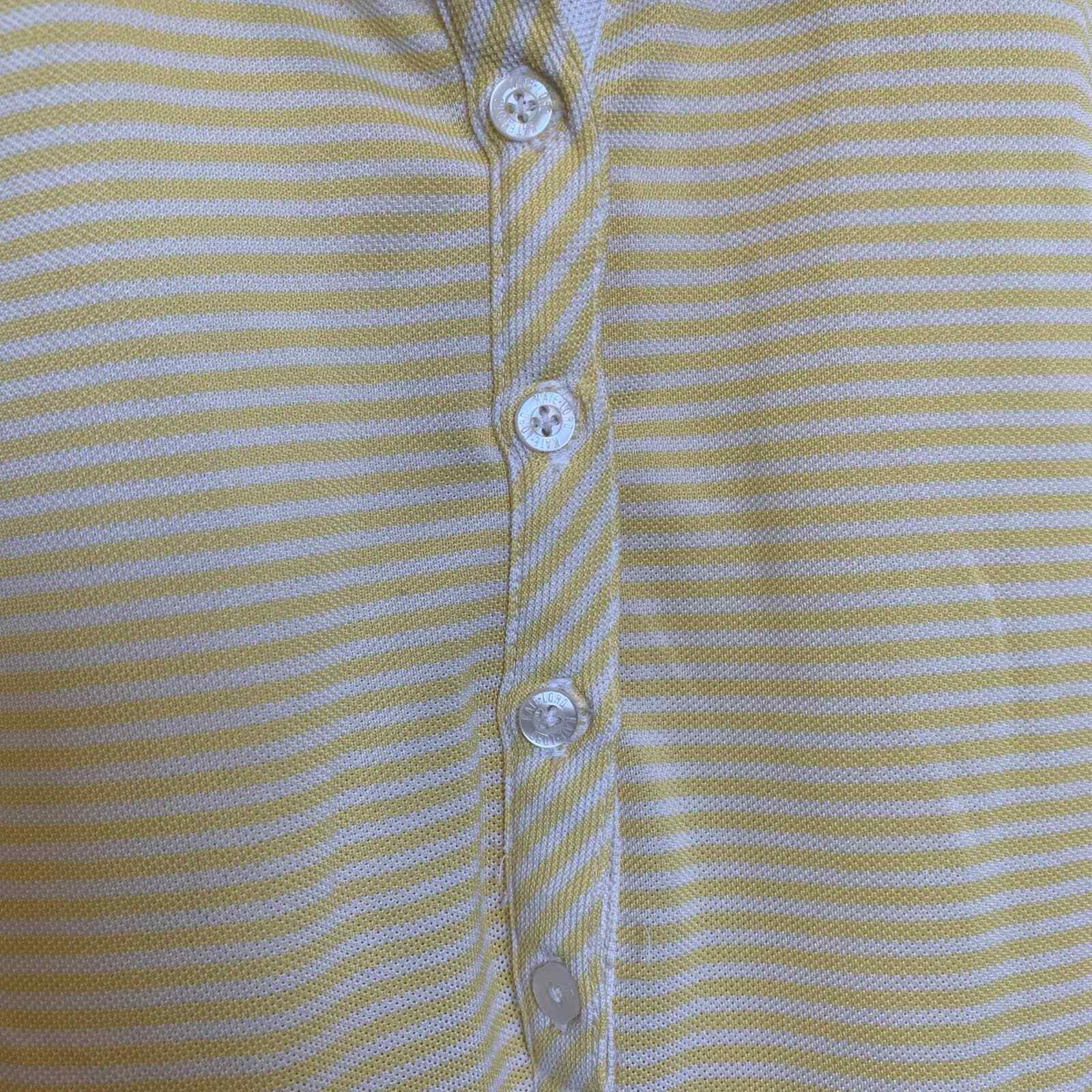 Kate Lord Performance Womens Golf Athletic Shirt Tank Size Medium Striped Yellow