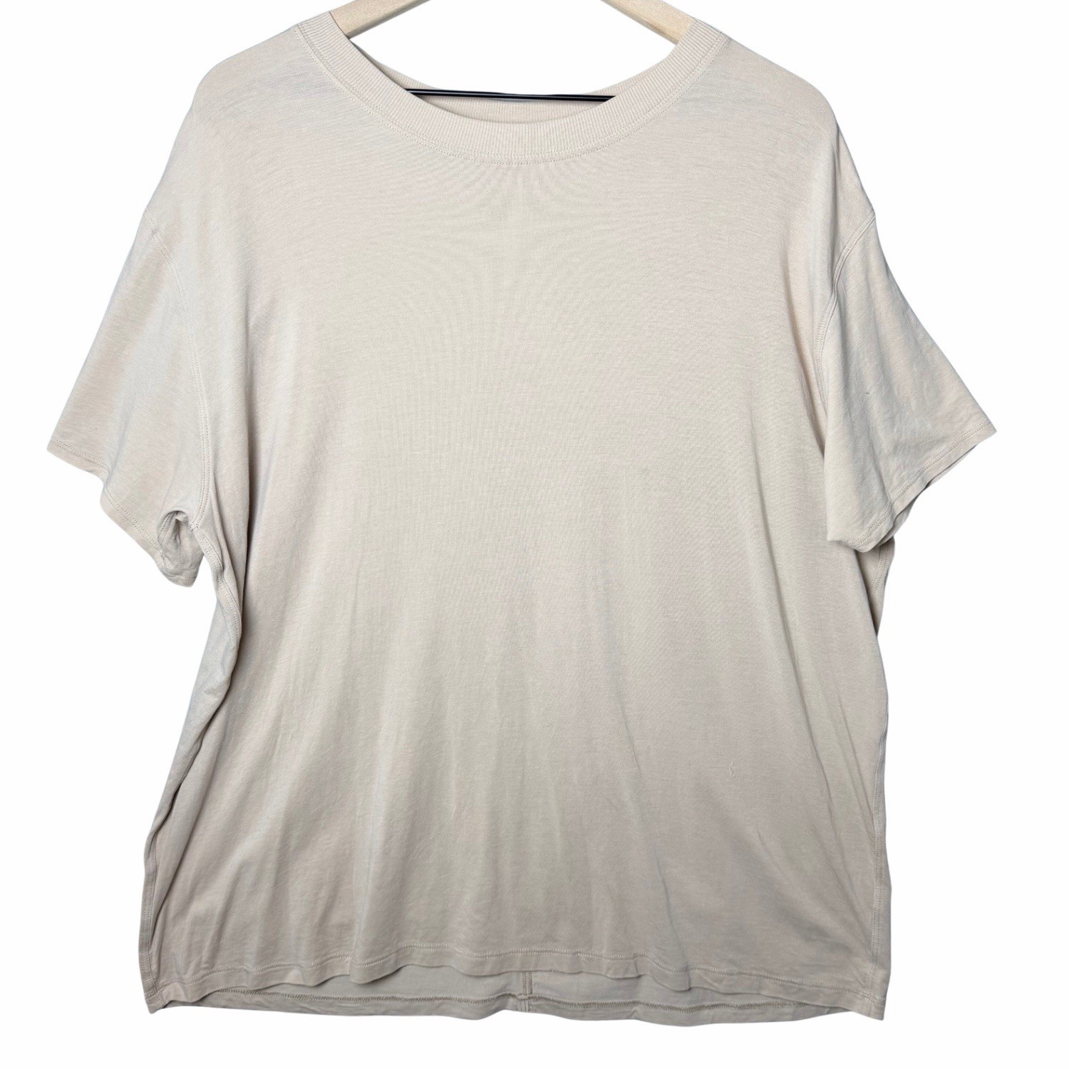 Lululemon All Yours Tee Tan Relaxed Fit Women’s size 10/12