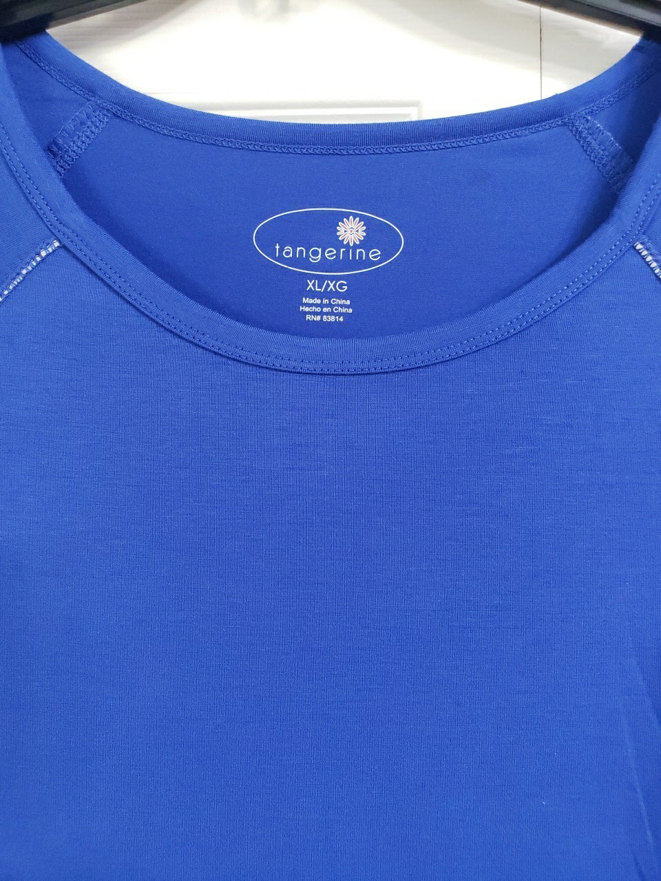 NWT Womens TANGERINE Cobalt Blue Casual Exercise Stretch Running Shirt Size XL