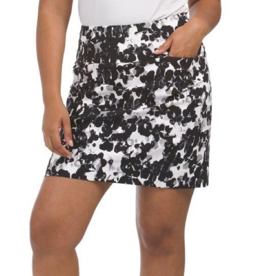 NWT Swing Control Black & White X Ray 18″ Pullon Stretch GOLF SKORT 6 8 10 12 14