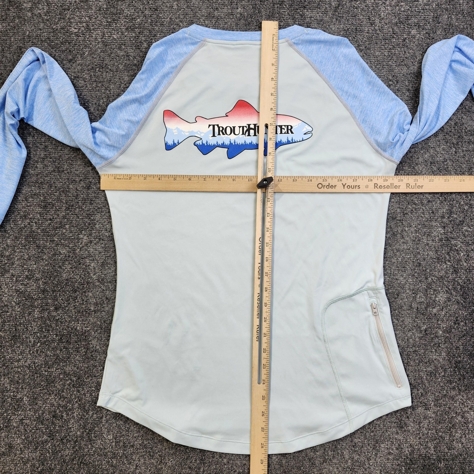 Patagonia Tropic Comfort Shirt Womens Large Blue Long Sleeve TroutHunter Fishing