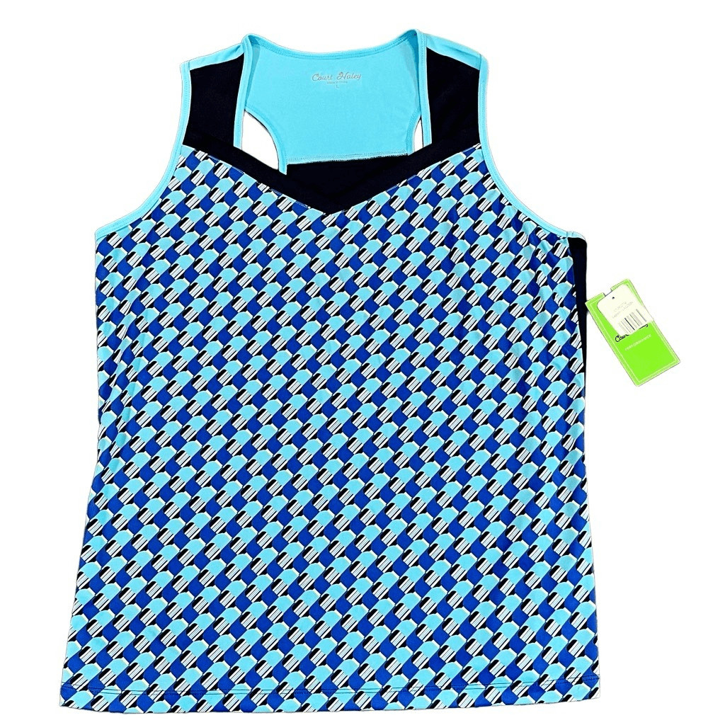 NWT Court Haley Halter Lagoon Tennis Pickle Ball Top Large