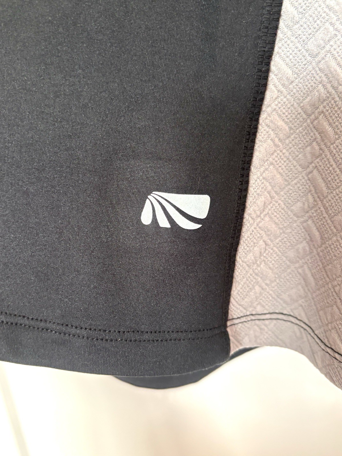 Marika Tek Dry Wik Performance Black & Gray Cowl Neck Long Sleeve Top Size S
