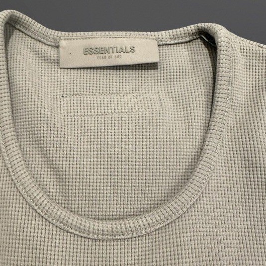 Fear of God Essentials Waffle Knit Tank Top – Light Oatmeal – Size Medium NWT