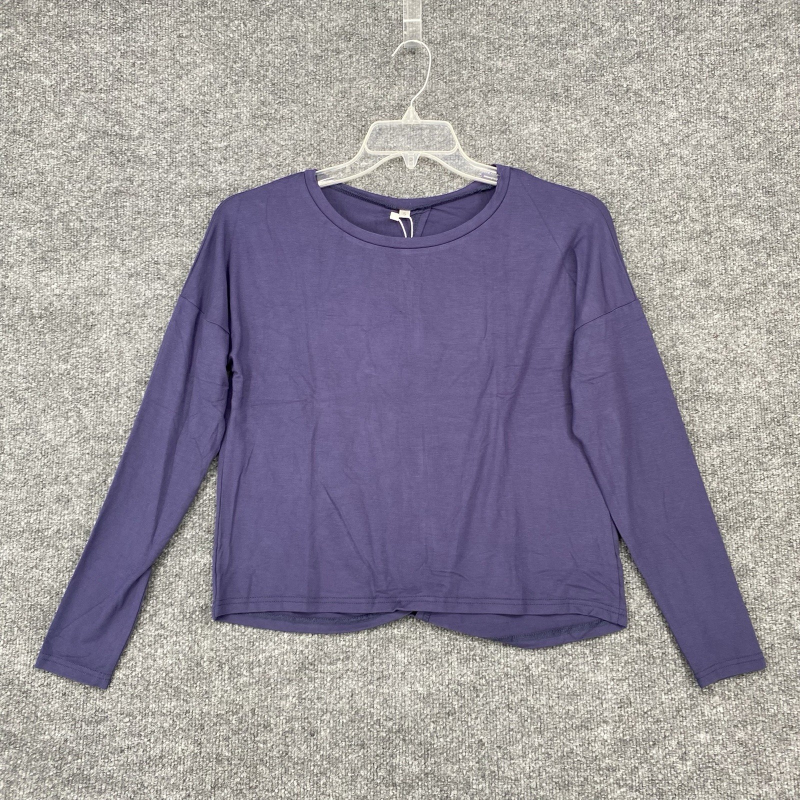 Mippo Super Soft & Comfortable Purple Top Long Sleeeve Open Back Womens S NWT