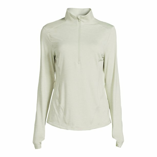 Avia Women’s Textured Half-Zip Pullover Top Mint Garden Green X-Small (0-2)