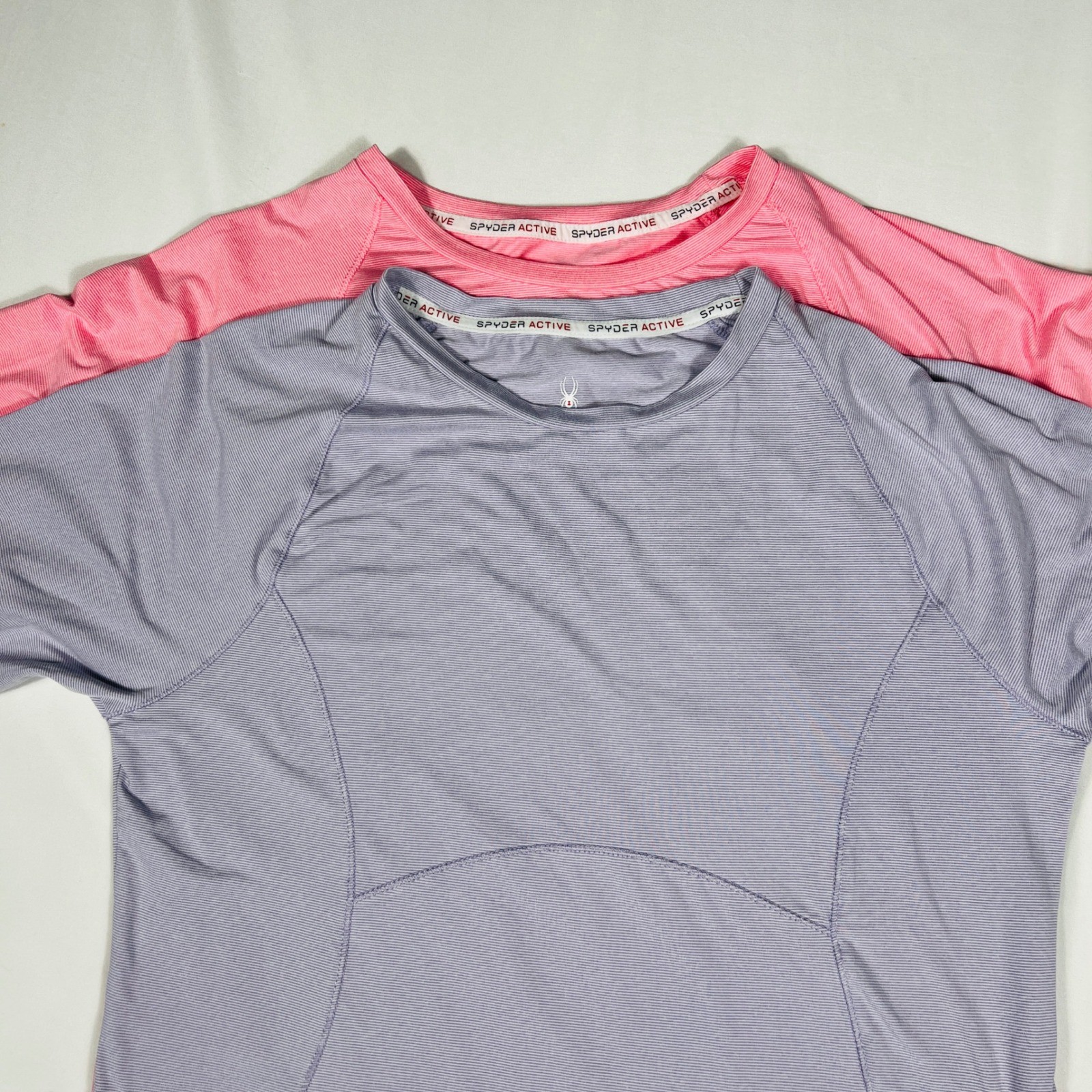 Spyder Active Womens Long Sleeve Performance Shirt 2 Pack Pink Purple Large L