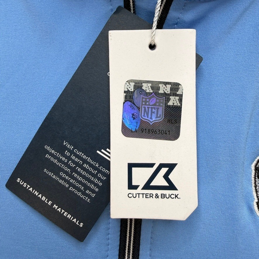 Cutter & Buck Carolina Panthers Pullover Quarter Zip NFL Regular XL Blue Logo
