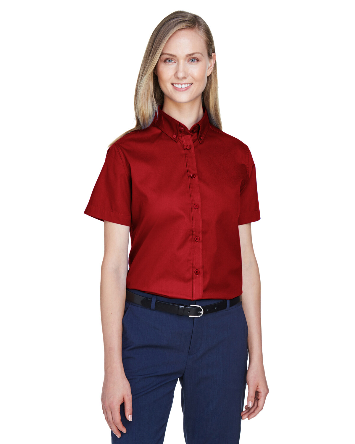 Core 365 Ladies’ Optimum Short-Sleeves Twill Shirt 78194 XS-3XL