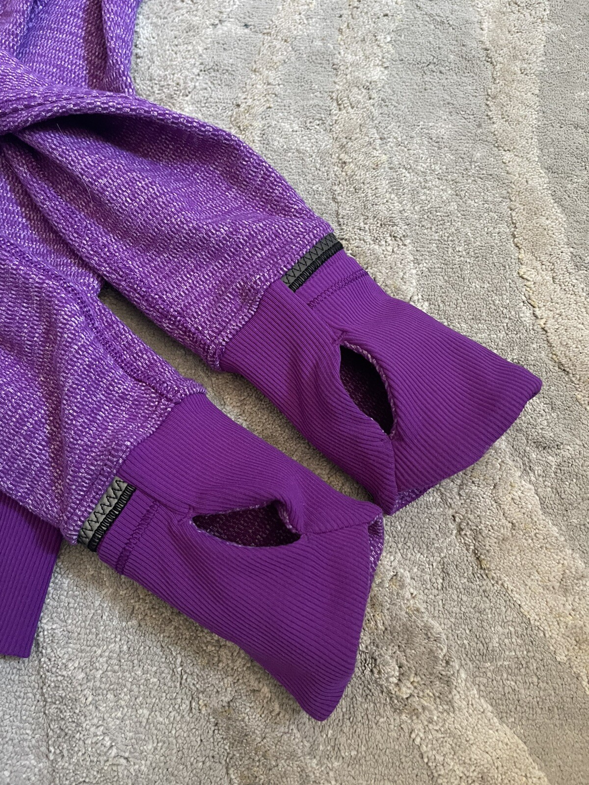 Lululemon Runderful Half Zip Pullover Size 4 Tender Violet Mini Check Pique