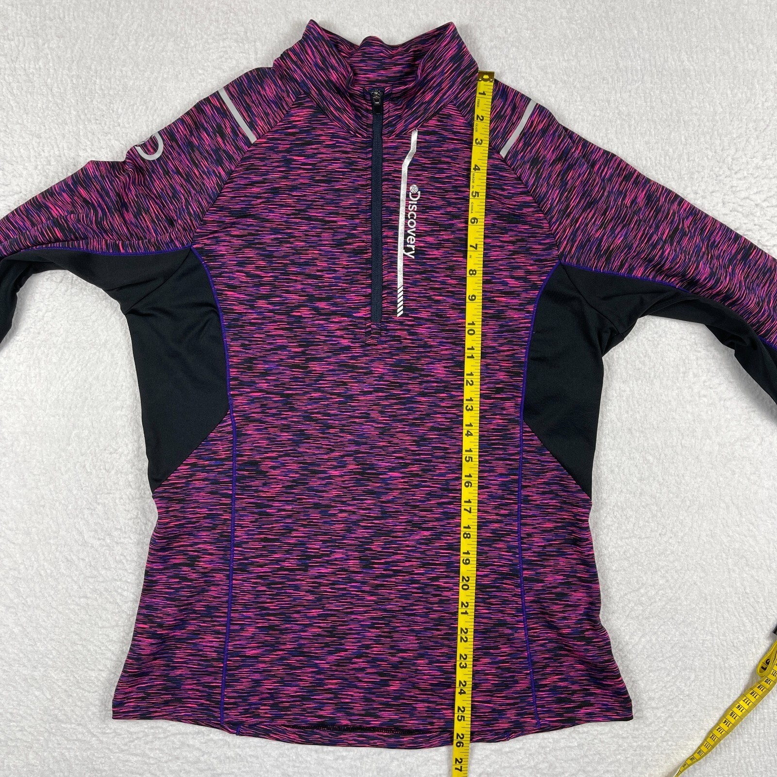 Discovery Expedition Pullover Womens XL Pink Purple Space Dye 1/4 Zip Athletic