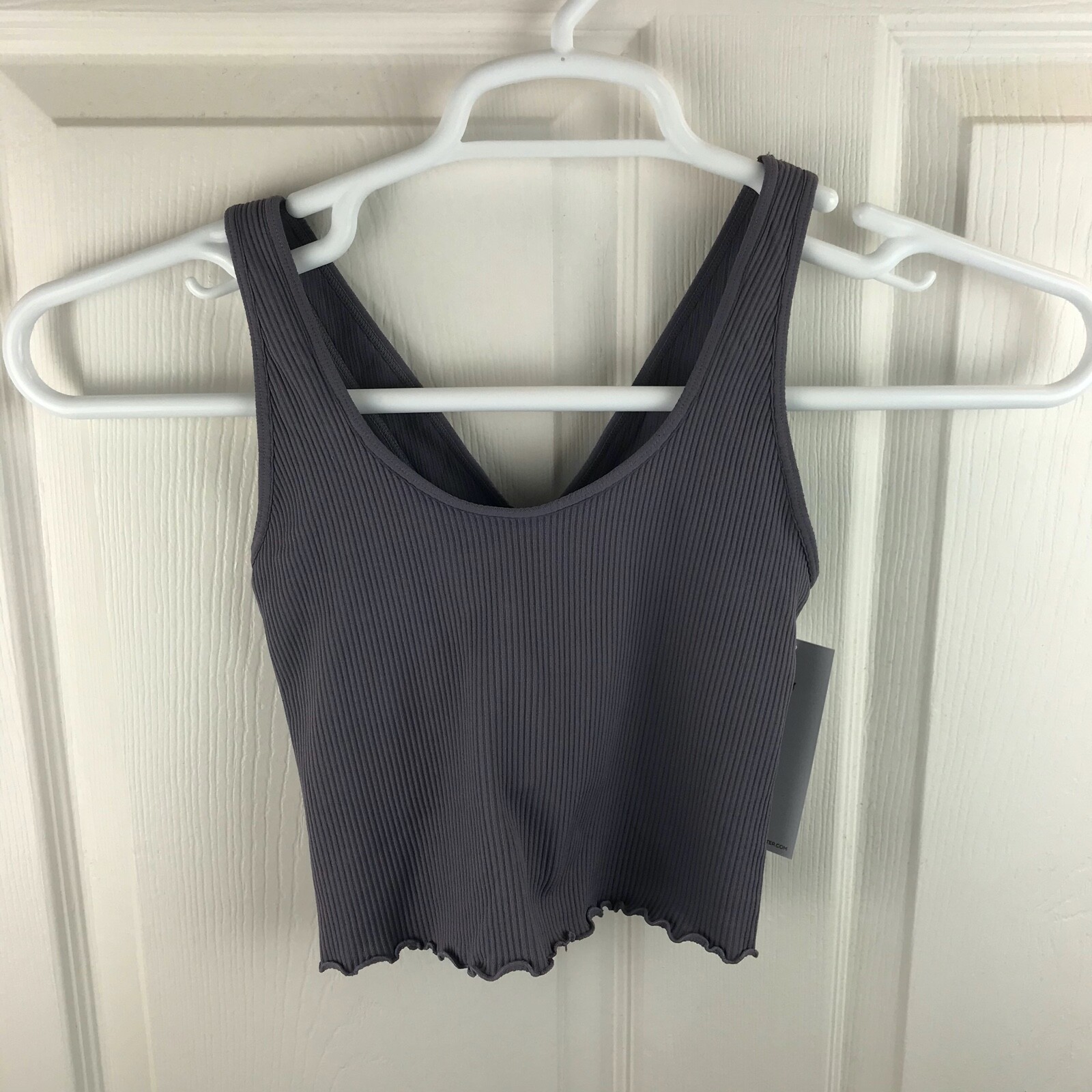 New NWT Women’s Spiritual Gangster Purple Pink Amor Crop Tank Top Ribbed XS/S