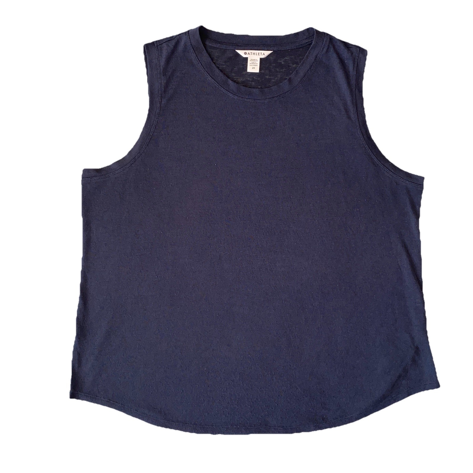 Athleta Size 2X Tank Navy Shell Blue
