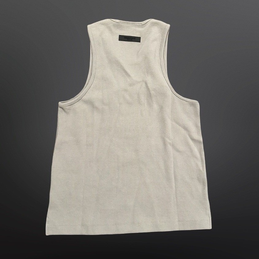 Fear of God Essentials Waffle Knit Tank Top – Light Oatmeal – Size Medium NWT