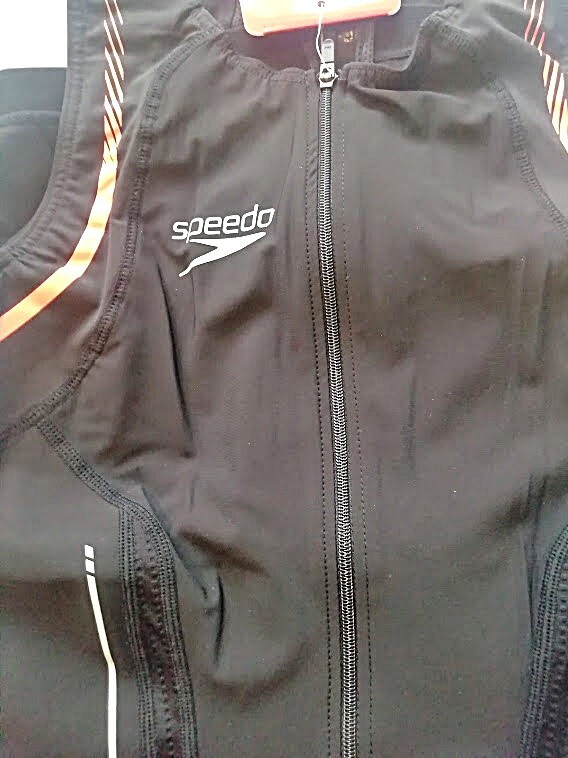 Speedo tank top. Tri Compression E16 Singlet Ex Small UK 4-6. Black/Orange. New