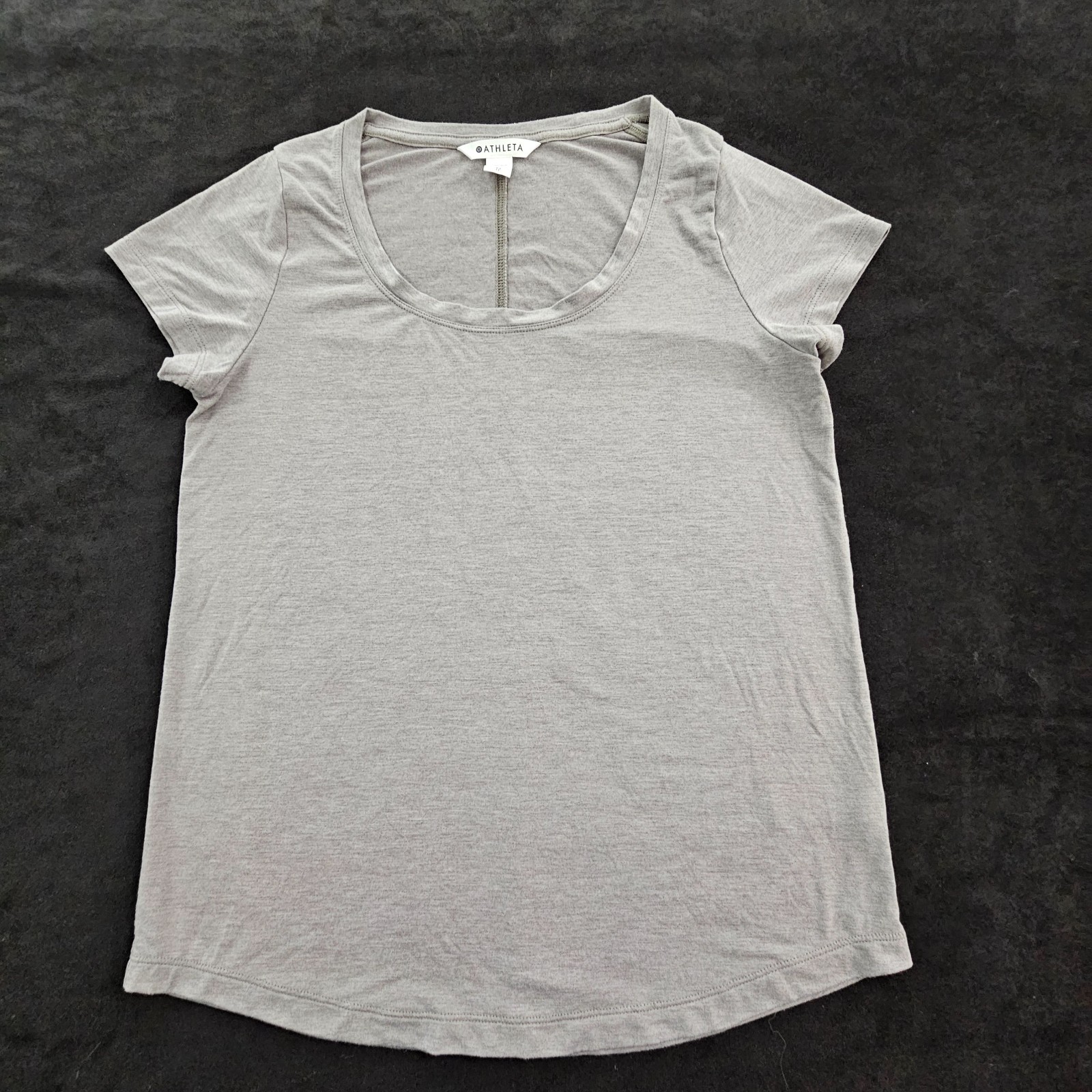 Athleta Gray Short Sleeve Polyester Spandex Modal Performance T-Shirt Women’s XS