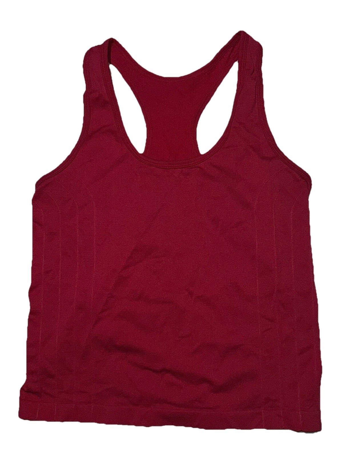 Women’s Red Racerback Workout Yoga Polyamide Elastane Tank Top Size S