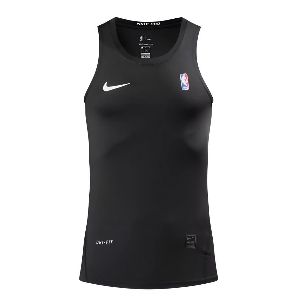 Nike Pro NBA Compression Tank Top White Black Dri-FIT Pro Combat Sleeveless NEW