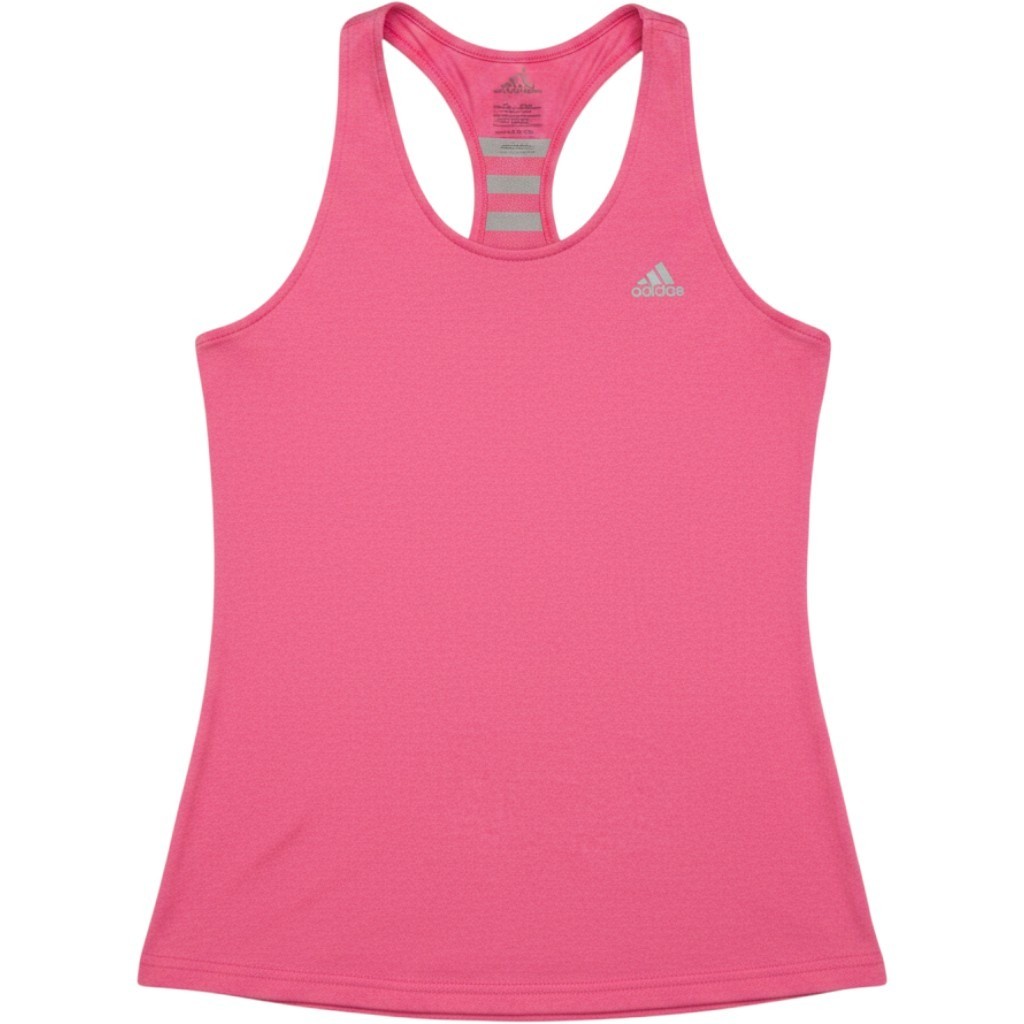 Adidas Womens Tank Top Size M Pink Climalite Racerback Athletic Gym Training