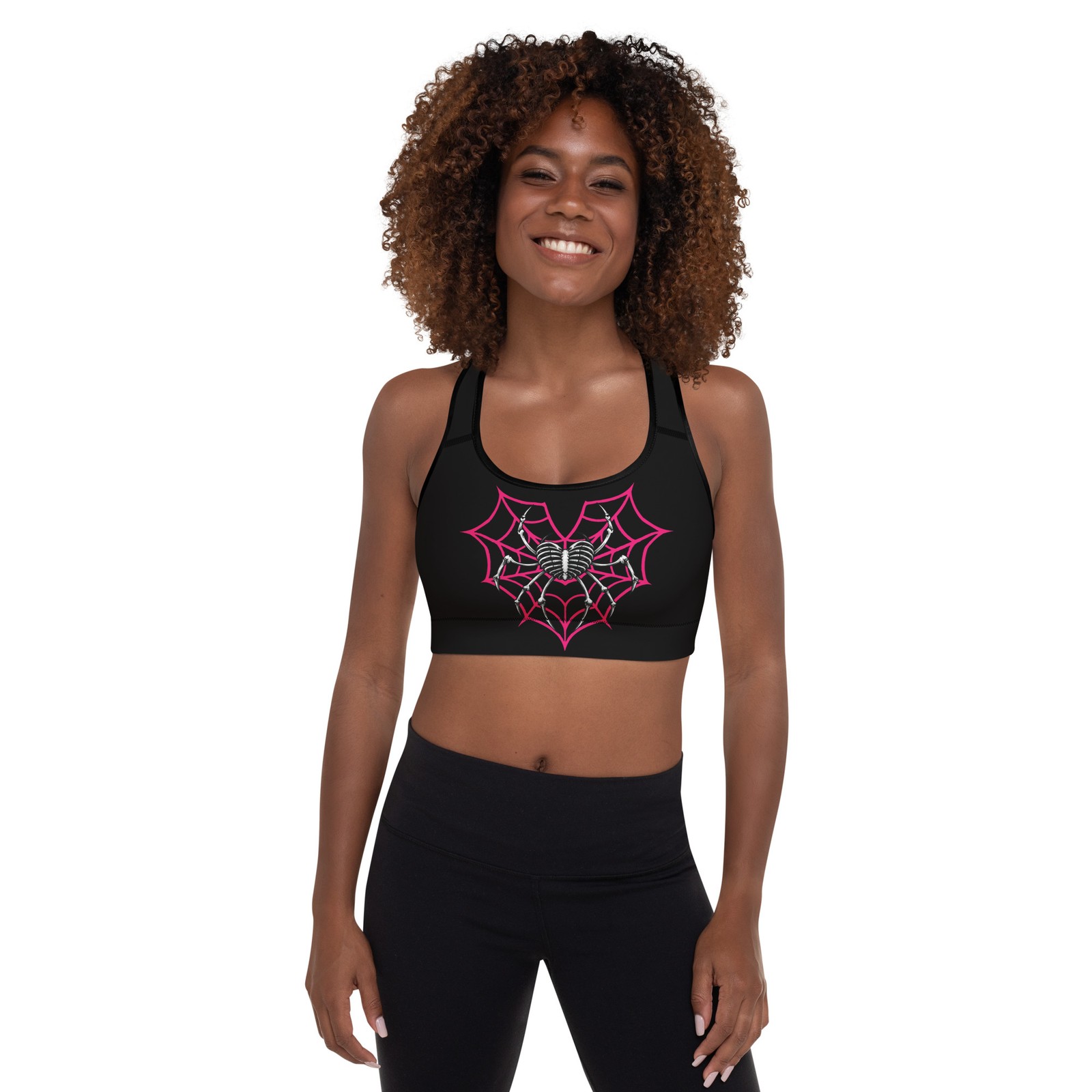 AJ Lee Love Bites Back Spider Web Padded Sports Bra