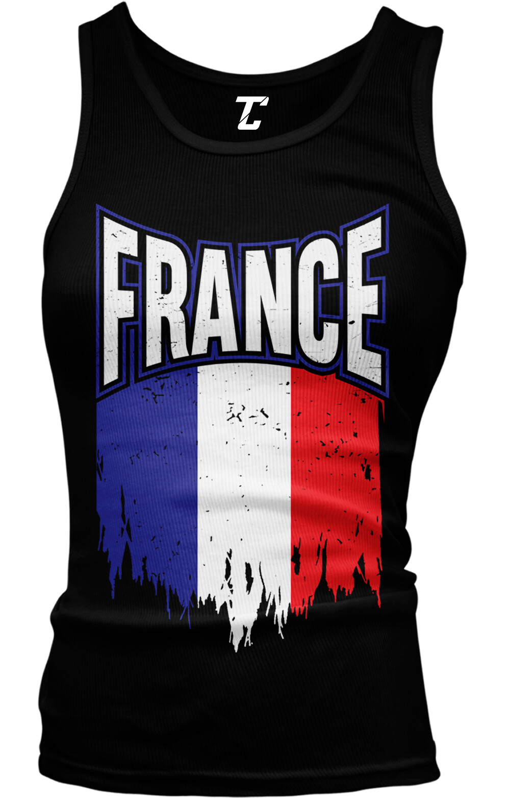Torn France Flag – French Paris Heritage Proud Pride Juniors Tank Top