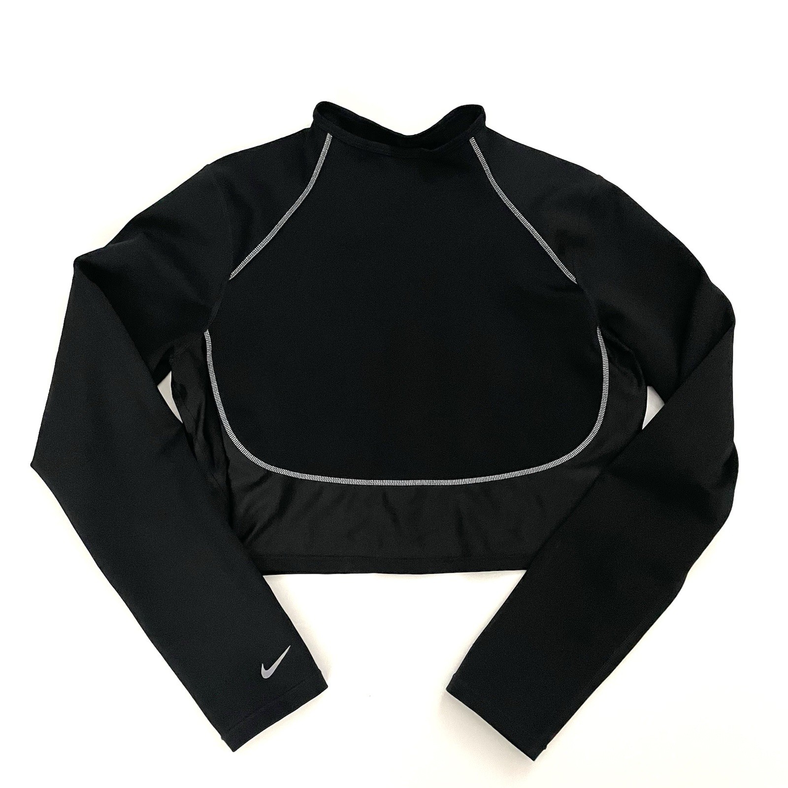 Nike Tech Pack City Ready Long Sleeve Reflective Crop Top Black Size Large