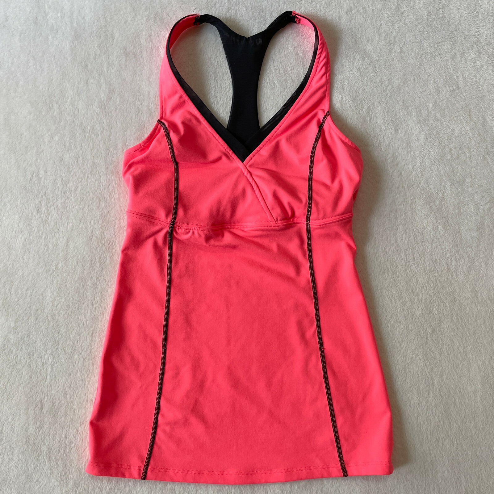 Victoria Secret VSX Sexy Sport Racerback Tank Top Womens XS V-Neck Mesh Detail