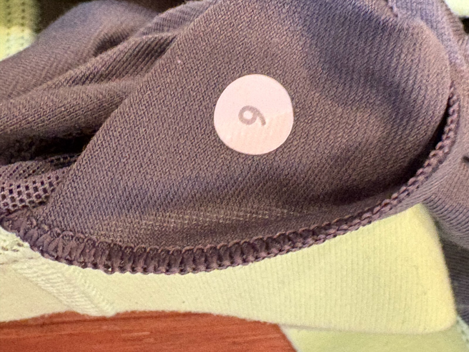 Lululemon Size 6 Bra Top Heather Gray and Lime Green Band