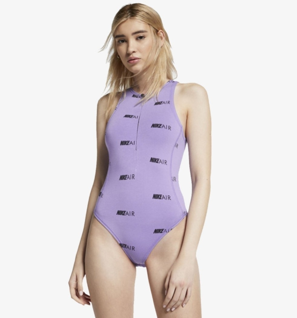Nike Air Bodysuit Purple Leotard Top Shirt Women’s Size M